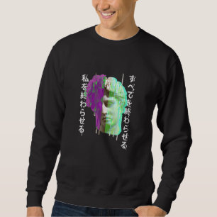 Moletom Vaporwave retrowave sintetizada estátua grega Glit