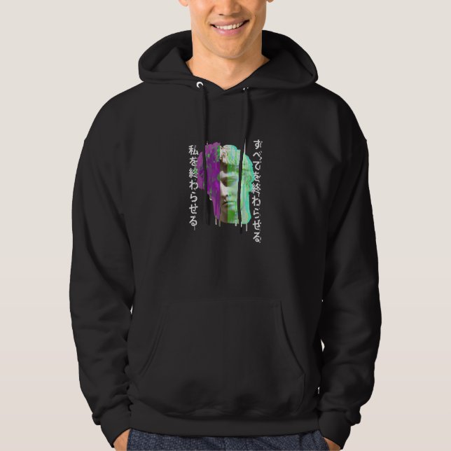 Moletom Vaporwave retrowave sintetizada estátua grega Glit (Frente)