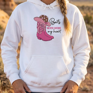 Moletom Vaqueira Botas Rosa Country Western Amante de Cava