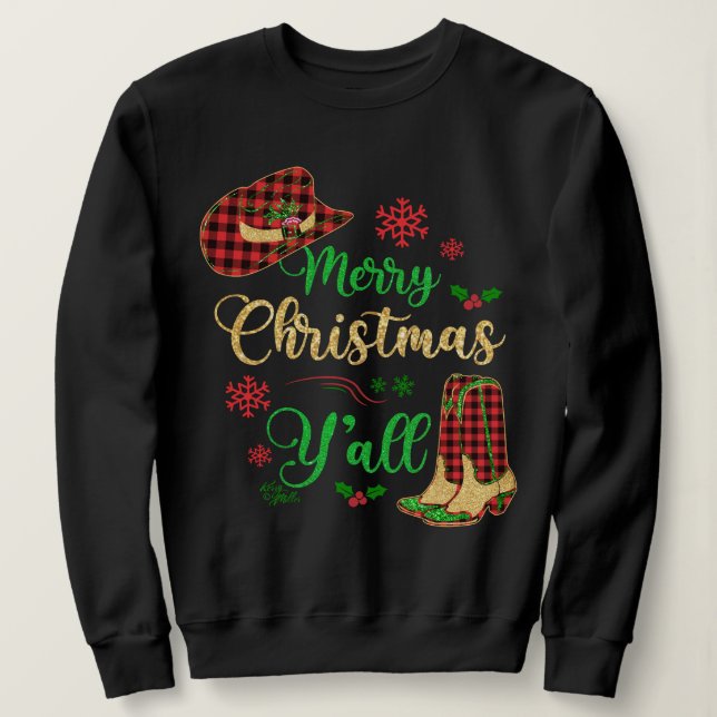 Moletom Vaqueira de Natal Hat & Boots Sweet (Frente do Design)