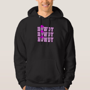 Moletom Vaqueira Pink Howdy Distendida Western País Rodeio