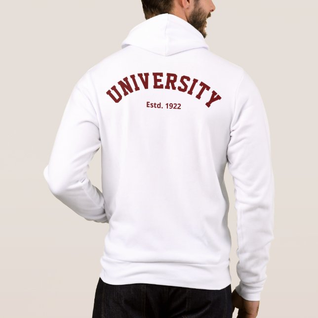 Moletom Varsity Hoodie Personalizada (Verso)