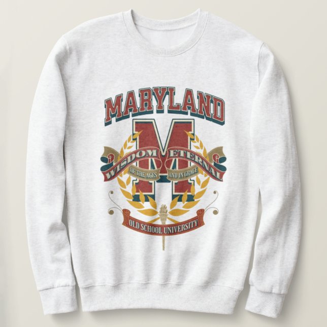 Moletom Varsity letter M University of Maryland  (Frente do Design)