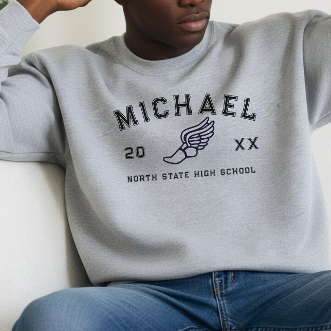 Moletom Varsity Letter Sports Graduation Custom Athlete (Celebrate your athlete in the family with this Varsity Letter Sports Graduation Custom Athlete Crew!)