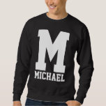 Moletom Varsity Letterman Monograma<br><div class="desc">blusa de moletom monograma com estilo Varsity personalizado</div>