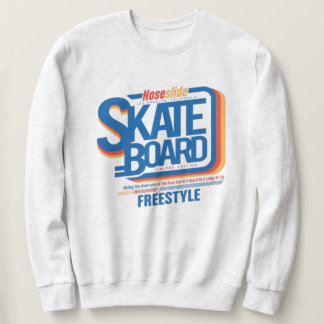Moletom Varsity skateboard text lettering