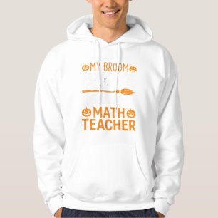 Moletom Vassoura de Halloween para Professor de Matemática