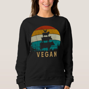 Moletom Vegan 80s Estilo retrô Vintage Cabra de Vaca Hen P