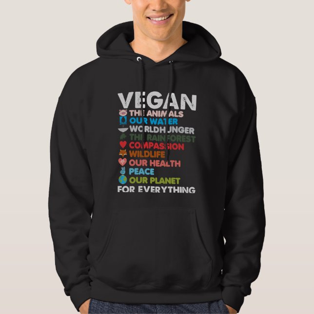 Moletom Vegan Animal Rights Protect Earth Health Planet (Frente)