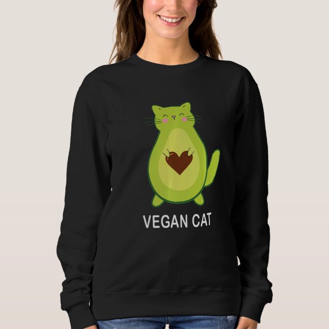 Moletom Vegan Cat Vegetarian Cat Avocato Avocat Avogato (Frente)