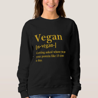 Moletom Vegan Definition Vegetarian Memória Para Mulheres
