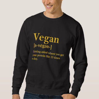 Moletom Vegan Definition Vegetarian Memória Para Mulheres