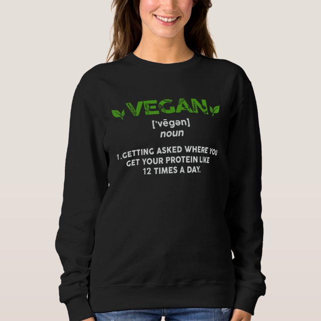 Moletom Vegan Definition Vegitarian Gym Meal Health Fitnes (Frente)