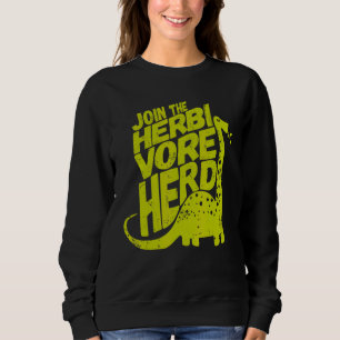 Moletom Vegan Dinosaur Junta-Se Ao Herbivore Herd Vegetari