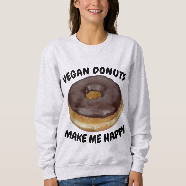 MOLETOM VEGAN DONUTS MAKE ME HAPPY (Frente)