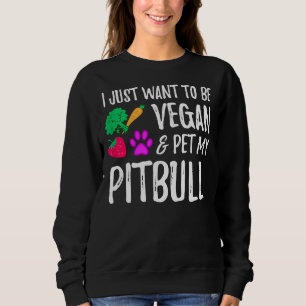 Moletom Vegan Pitbull Cão Mãe Vegetariana Engraçada