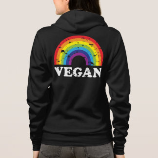 Moletom Vegan Rainbow Zip-Up Hoodie