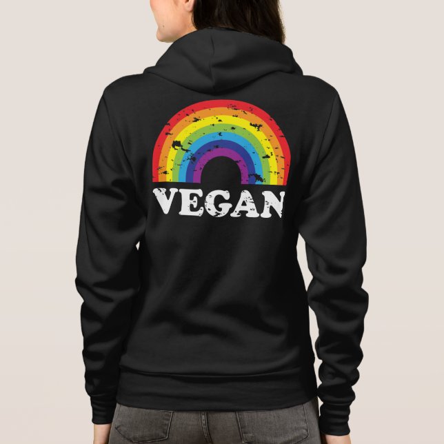 Moletom Vegan Rainbow Zip-Up Hoodie (Verso)