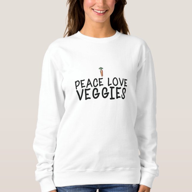 Moletom Vegano - Paz Amor Legumes (Frente)