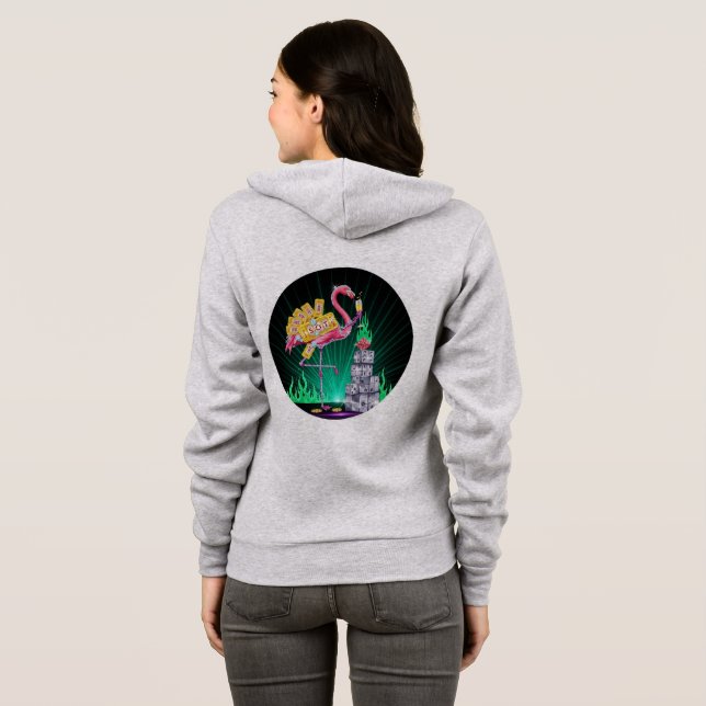 Moletom Vegas Flamingo Sparkle Hoodie ✨ 🎆 (Parte Traseira Completa)