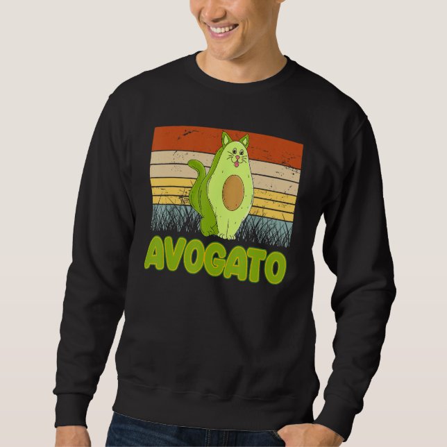 Moletom Vegetarian Cat Avogato Veggie Hangover Avocado Vin (Frente)