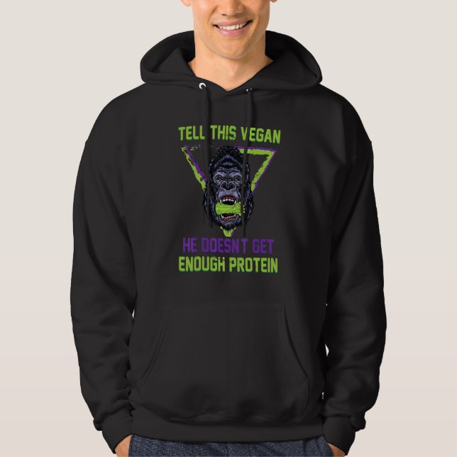 Moletom Vegetariano - Diga A Este Vegan Que Ele Não Tem O  (Frente)