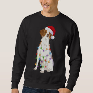 Moletom Veja as luzes de Natal do meu outro Cão Brittany X