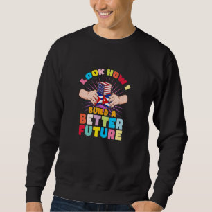 Moletom Veja como construo um futuro melhor para minha fam