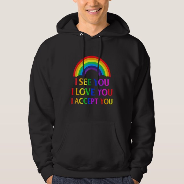 Moletom Vejo Que Te Amo, Eu Te Aceito... Ally Gay Prid (Frente)