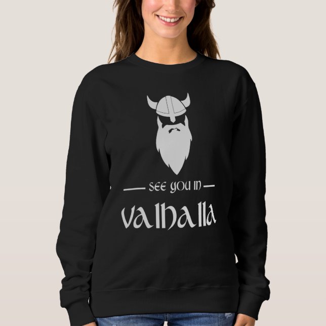 Moletom Vejo Você Em Valhalla Viking Norse (Frente)
