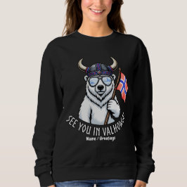 Moletom Vejo Você Em Valhowla Urso Polar Viking Engraçado