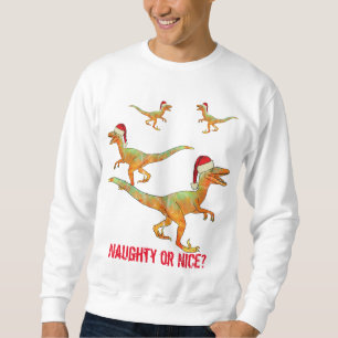 Moletom Velociraptor Dinossaur Feliz Natal Slogan