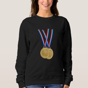 Moletom Vencedores e Campeões - Medalhas Douradas engraçad