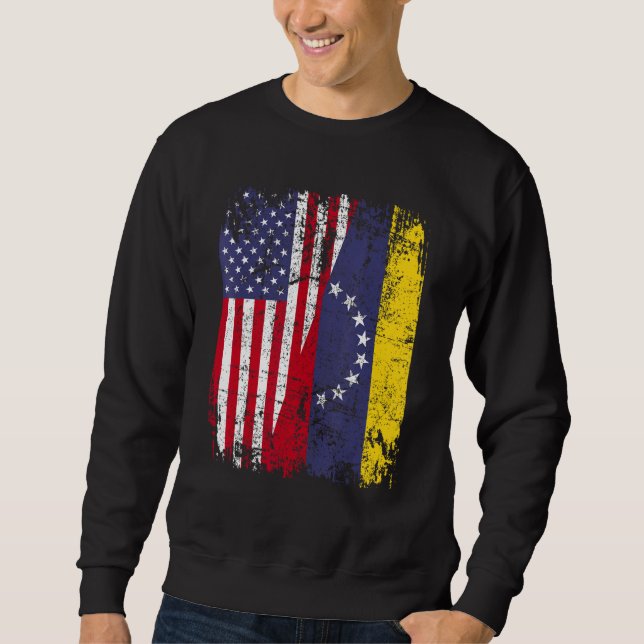 Moletom VENEZUELAN ROOTS Half American Flag VENEZUELA (Frente)