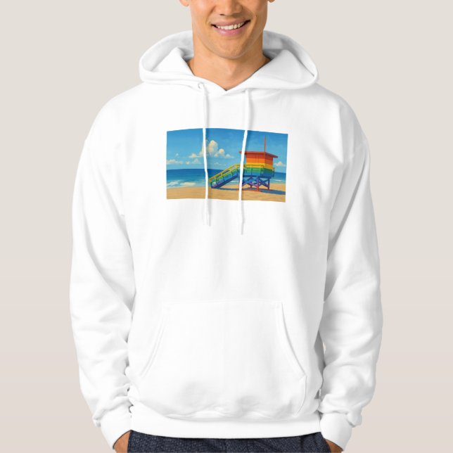 Moletom Venice Beach Rainbow Lifeguard Stand (Frente)