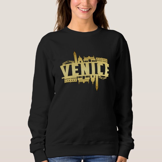 Moletom Venice Itália Cidade Skyline Cityscape Funny Gift (Frente)
