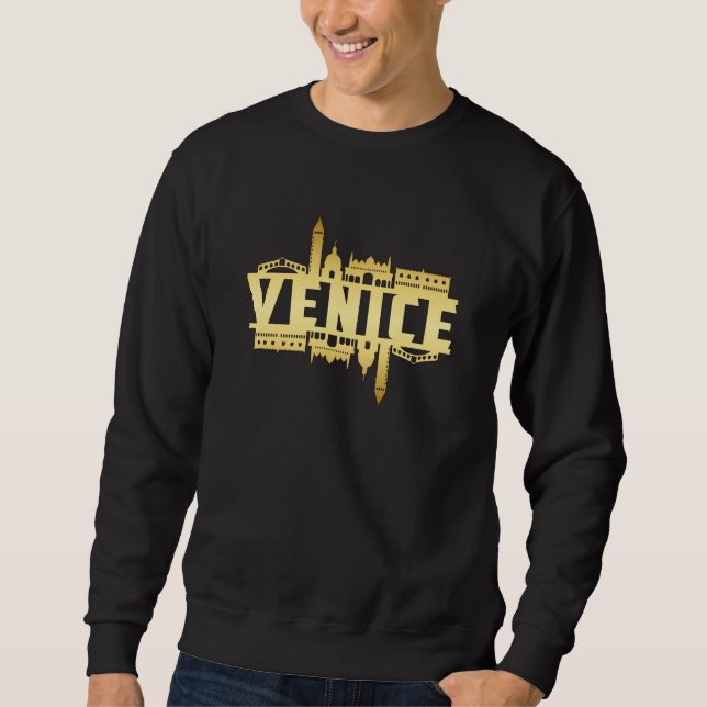 Moletom Venice Itália Cidade Skyline Cityscape Funny Gift (Frente)
