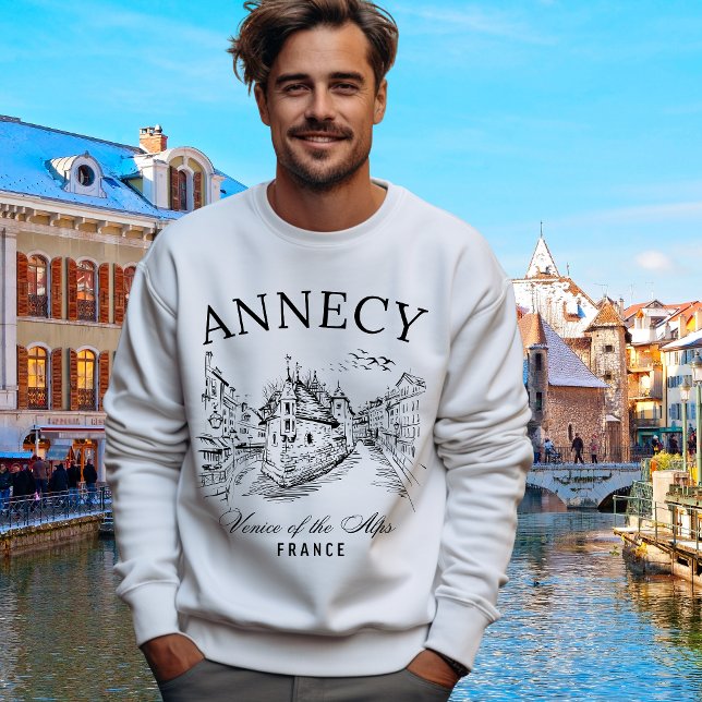 Moletom Venice of the Alps – Annecy France Scenic Illustra (Criador carregado)