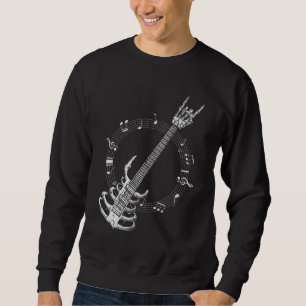 Moletom Ventilador de rock do Skeleton Guitar Lover