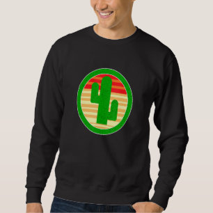 Moletom Verde Cactus Serape Western Sunset