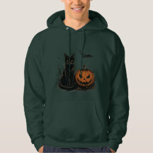 Moletom Verde com Abóbora de Halloween Vintage