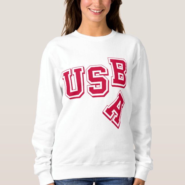 Moletom Vermelho EUA-USB - Império falhado - Estilo satíri (Frente)