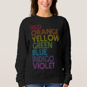 Moletom Vermelho Laranja Verde Amarelo Azul Indigo Violeta
