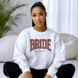 Moletom Vermelho + Marrom Falso Brilho Varsity NOIVA