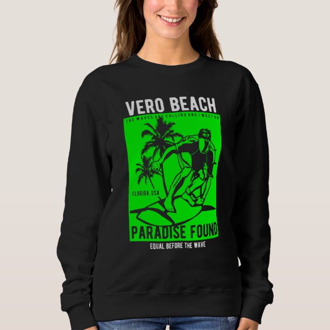 Moletom Vero Beach Florida Retro Style Souvenir  1 (Frente)