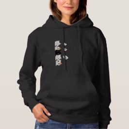 Moletom Vertical Cats Hoodie – Minimal Black & White