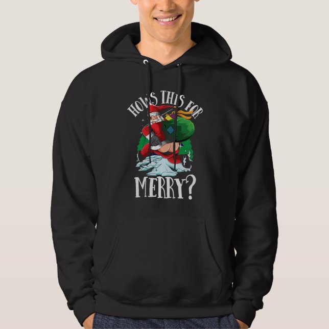 Moletom Very naughty Santa List Merry Jolly Christmas (Frente)