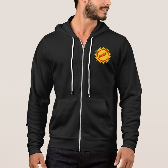 Moletom Veste à capuche Canvas noire  SOLEIL  NOEL (Frente)