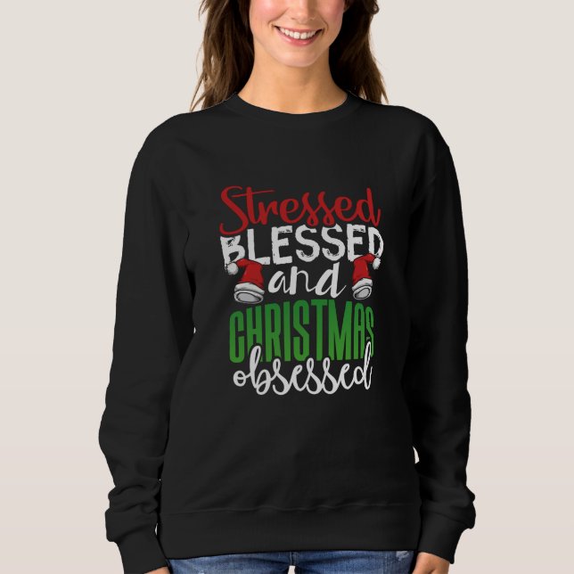 Moletom Vestido Abençoado e Obcecado Natal (Frente)