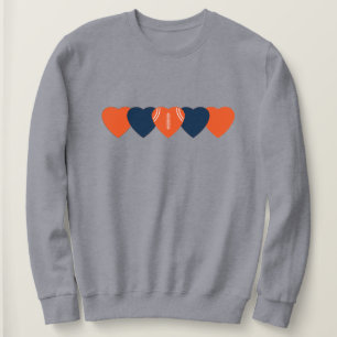 Moletom Vestido de coração de futebol Fan Denver Escuro